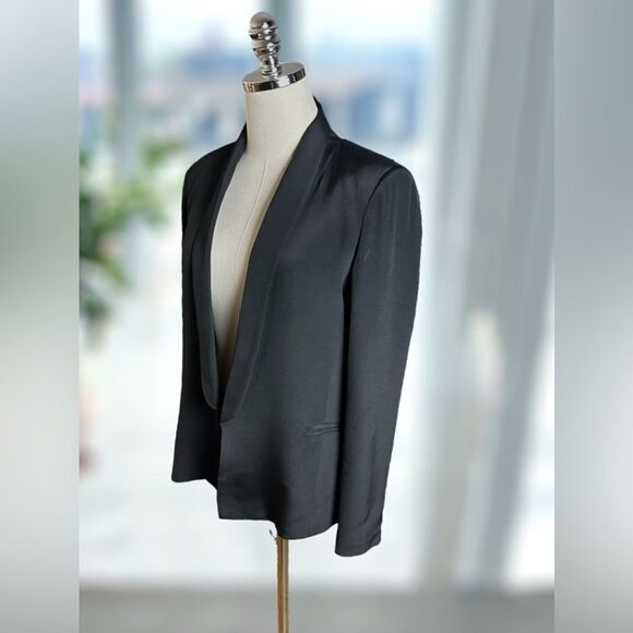 TRUTH AND PRIDE 100% Silk Shawl Lapel Blazer Cardigan Size S - Picture 8 of 16